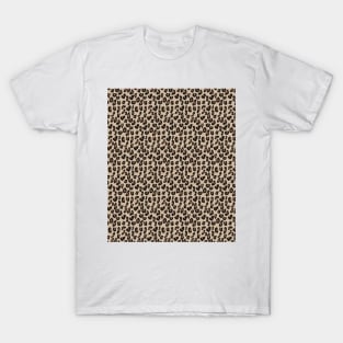 Tan and Brown Leopard Skin Cheetah Print T-Shirt